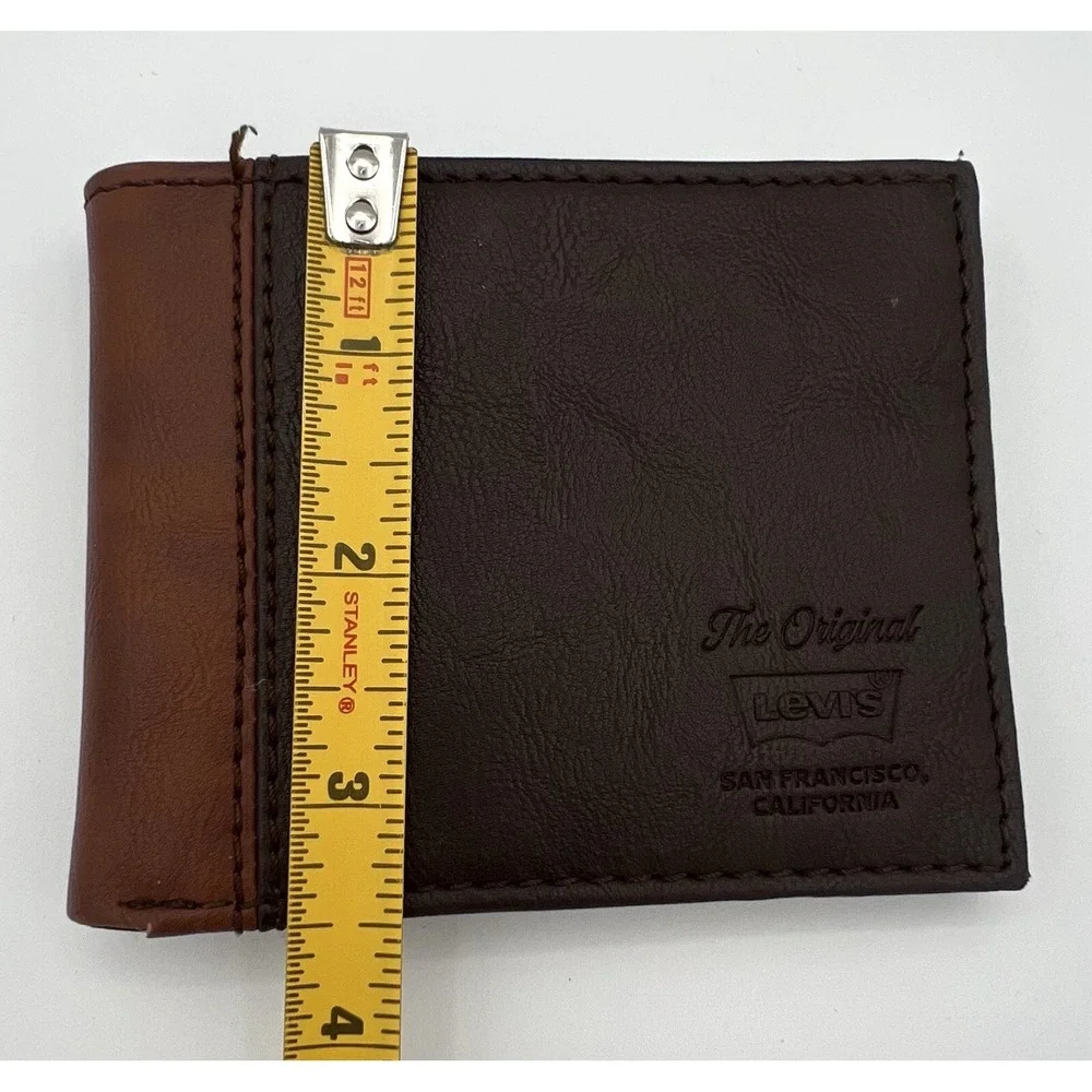 Levi's Wallet Brown Tan Two Tone Men's Bifold with RFID Blocking 31LP220115